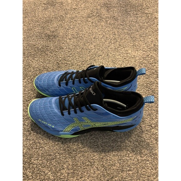 ASICS BLAST FF 3 Size 13 Waterscape/Lime Burst Handball Shoes - Picture 3 of 9